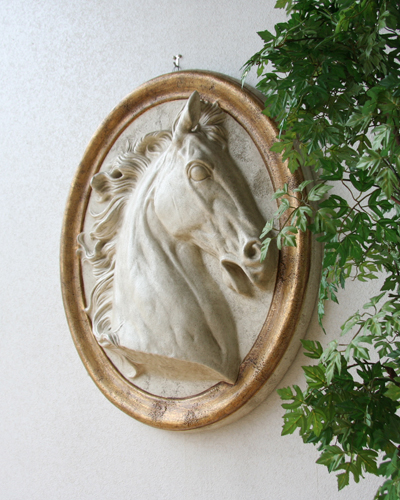 馬の壁飾り　イタリア製